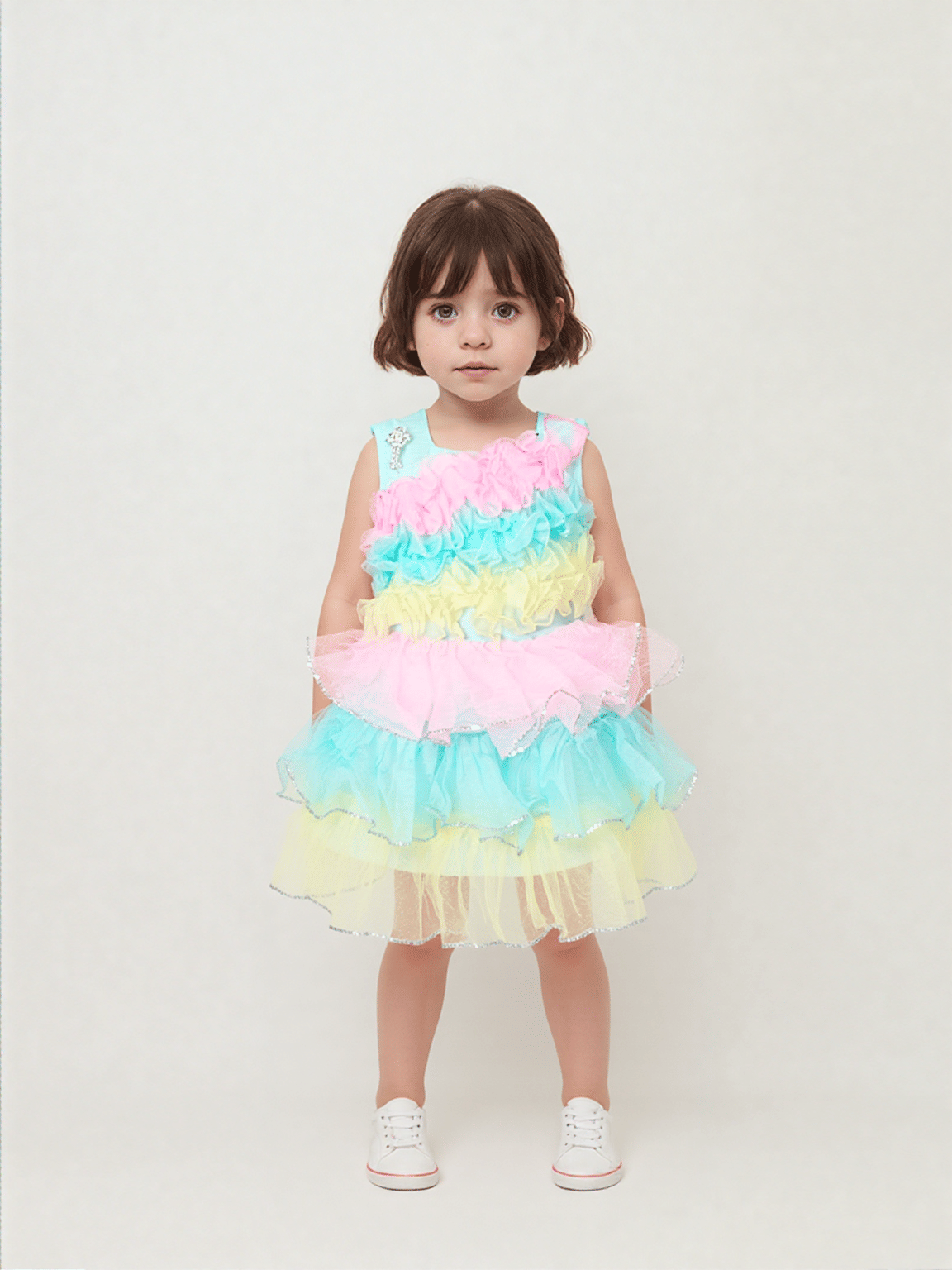     			Paridhaanmart.com Pack of 1 Baby Girls Net Dress ( Light Blue )