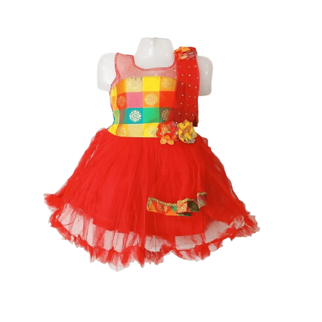     			Paridhaanmart.com Pack of 1 Baby Girls Net Dress ( Red )