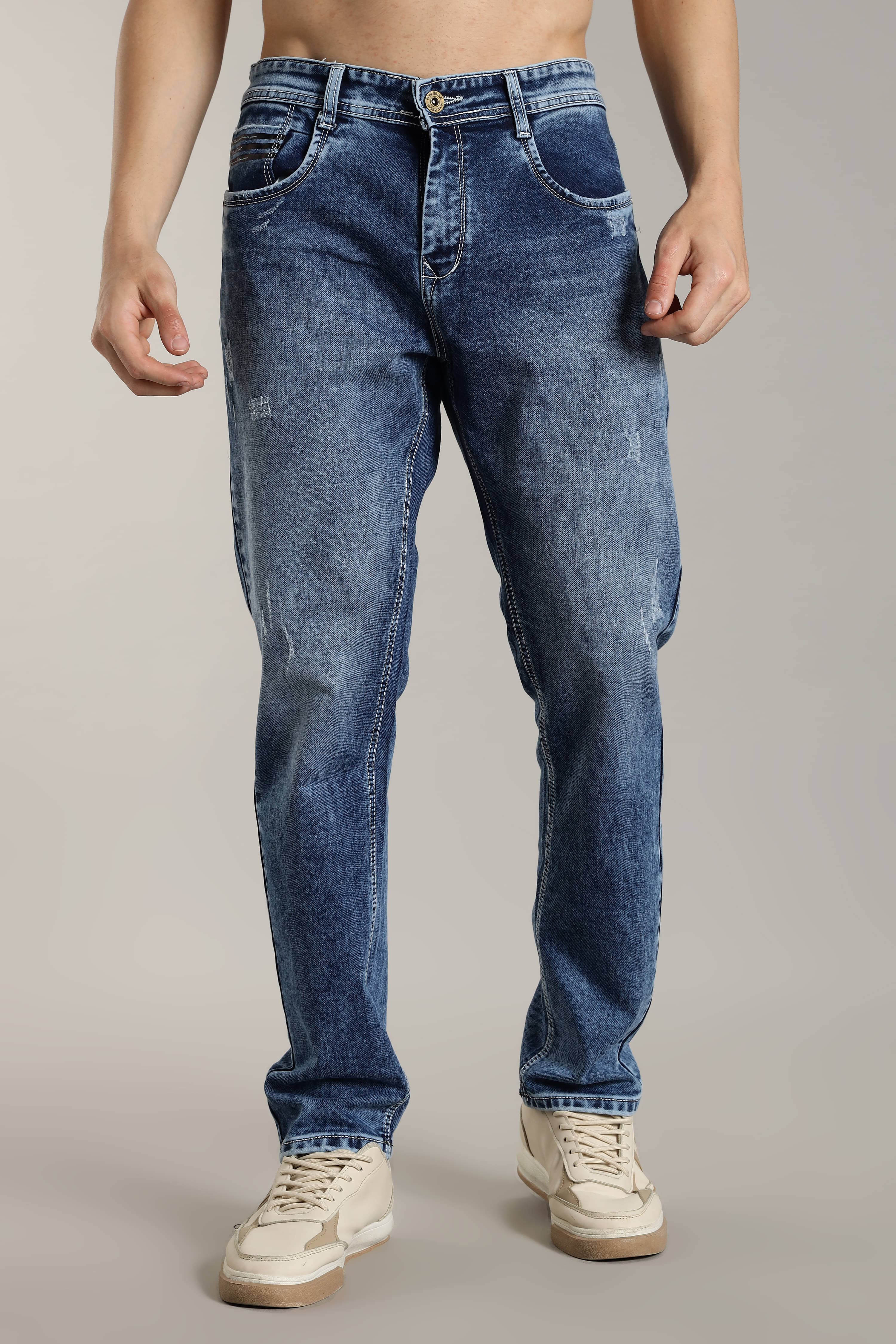     			Paul Street Regular Fit Basic Men's Jeans - Blue ( Pack of 1 )