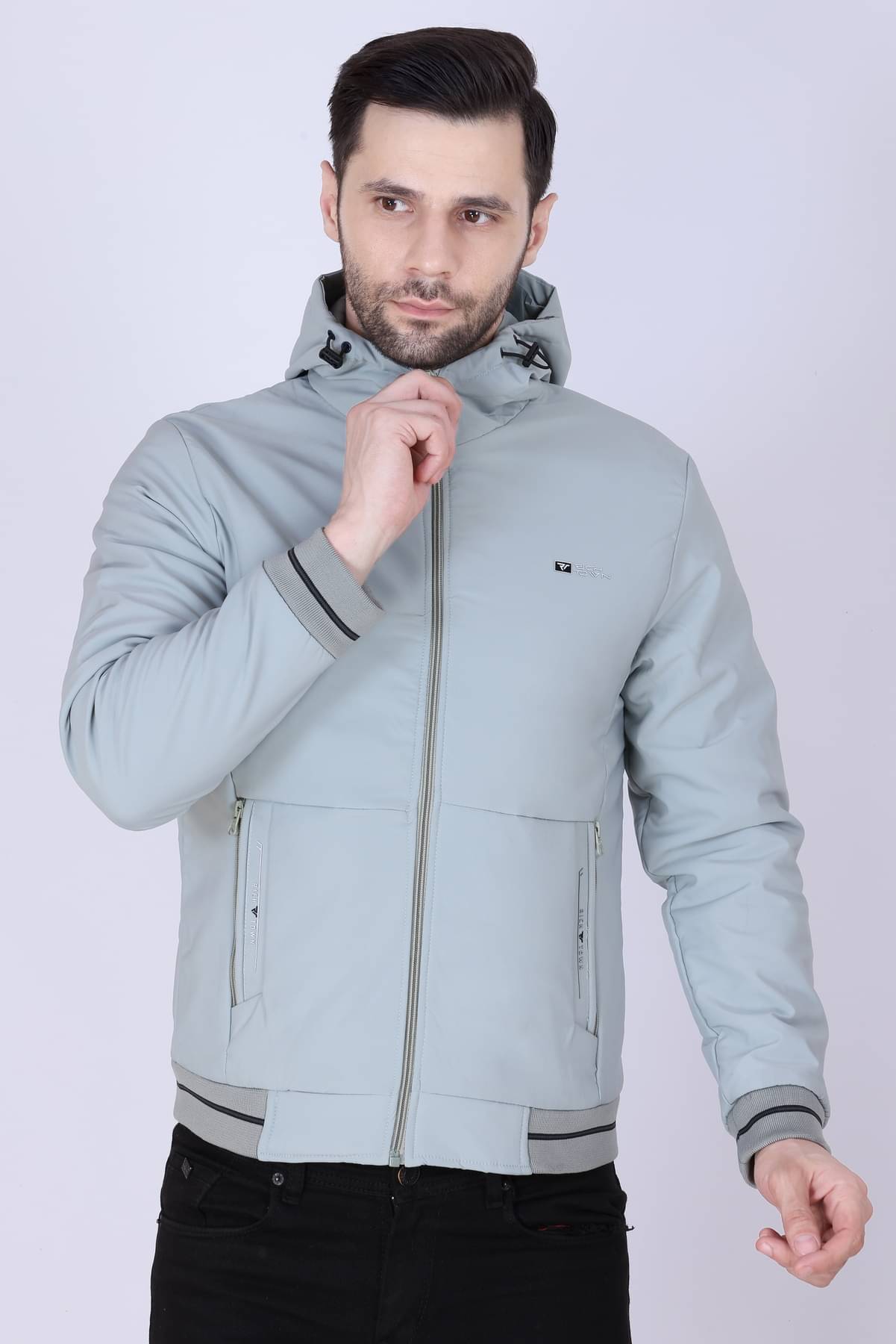     			RICH TOWN Nylon Men's Quilted & Bomber Jacket - Mint Green ( Pack of 1 )