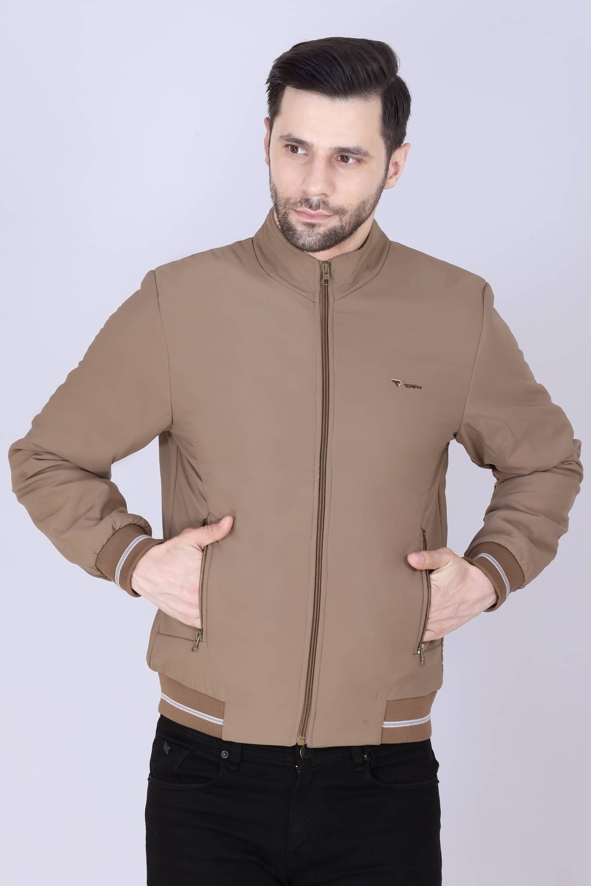     			RICH TOWN Nylon Men's Casual Jacket - Camel ( Pack of 1 )