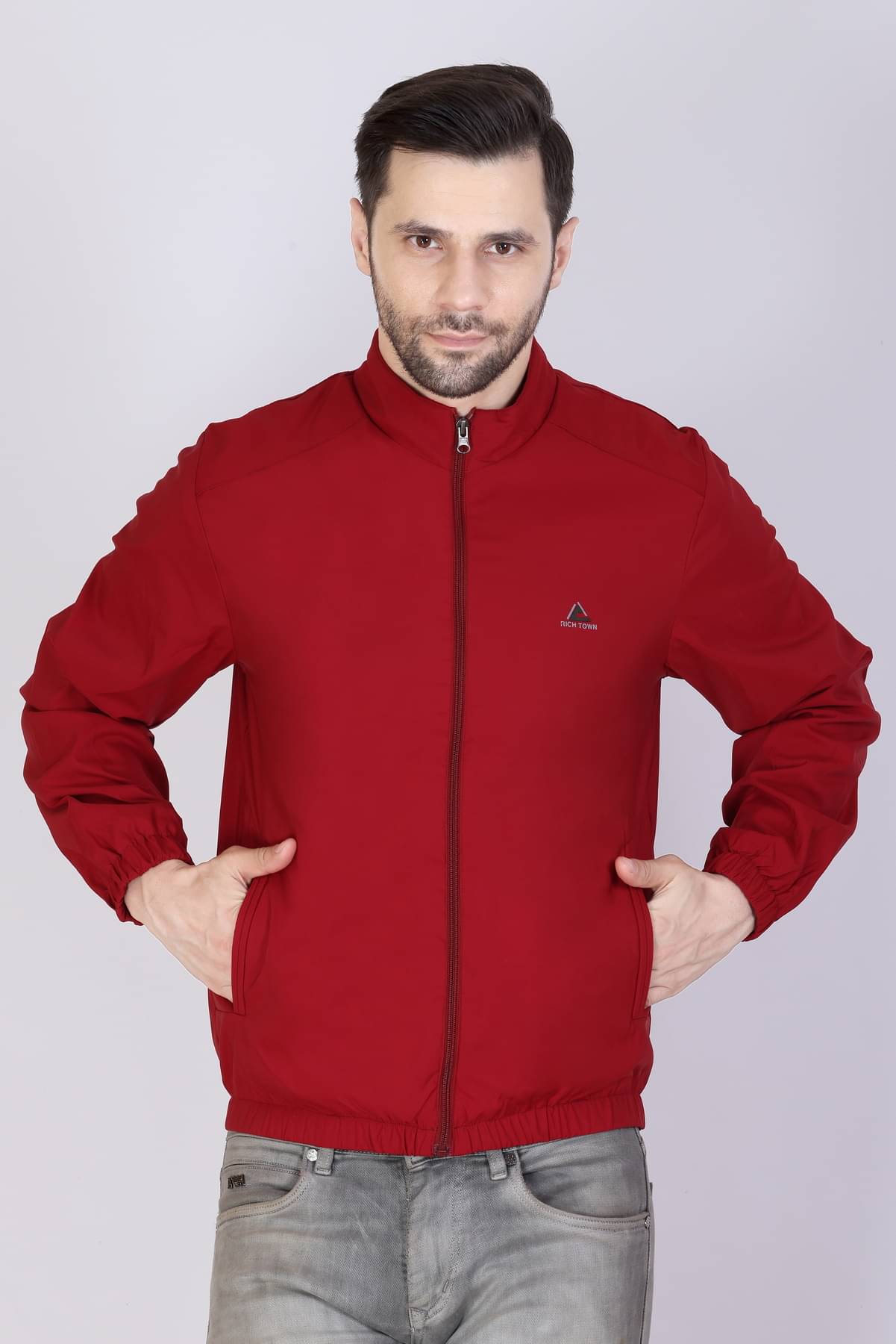     			RICH TOWN Nylon Men's Windcheater Jacket - Red ( Pack of 1 )