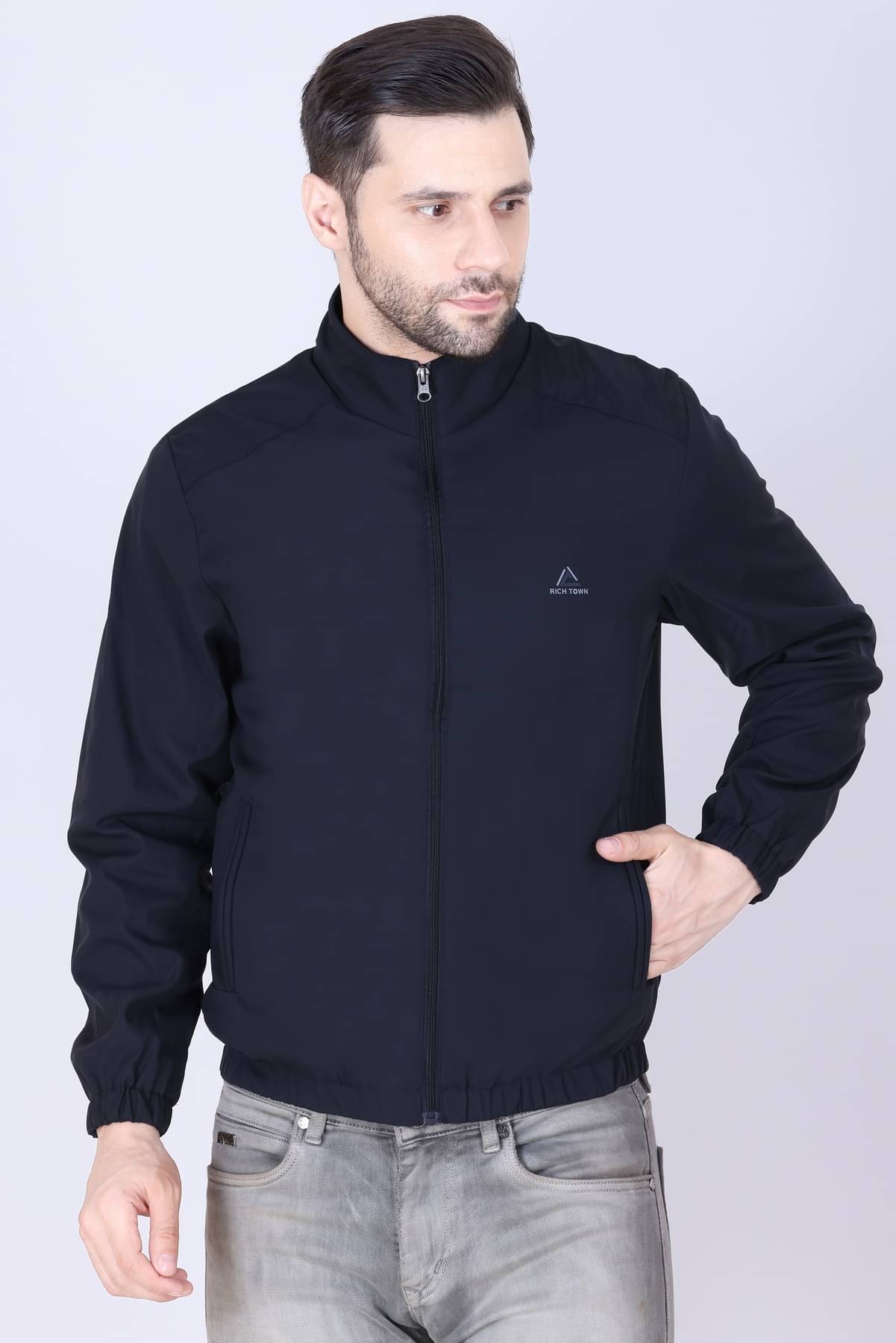     			RICH TOWN Nylon Men's Windcheater Jacket - Navy Blue ( Pack of 1 )
