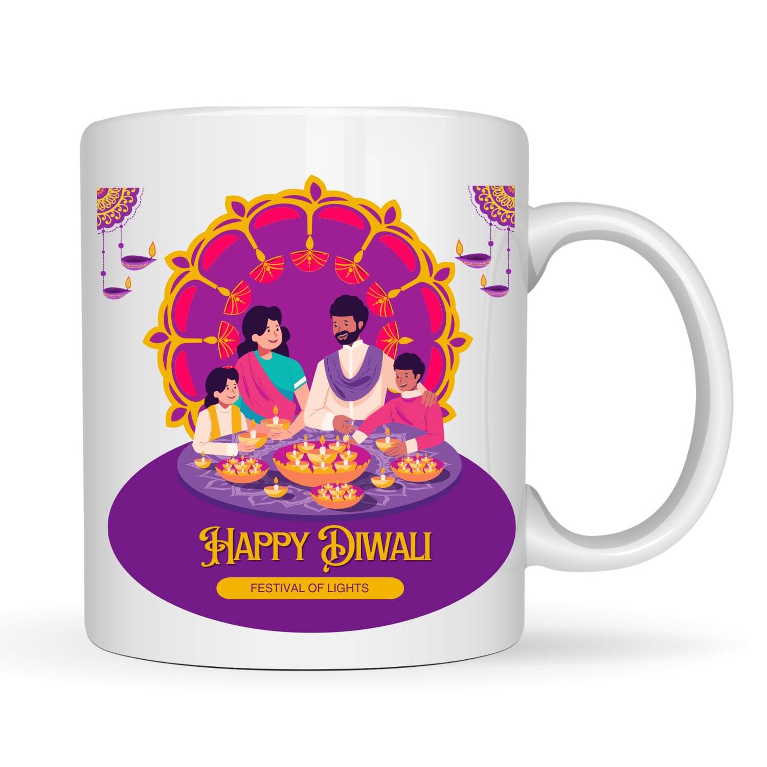     			Ridaa Diwali Special Mug Ceramic Coffee Mug 350 mL ( Pack of 1 )