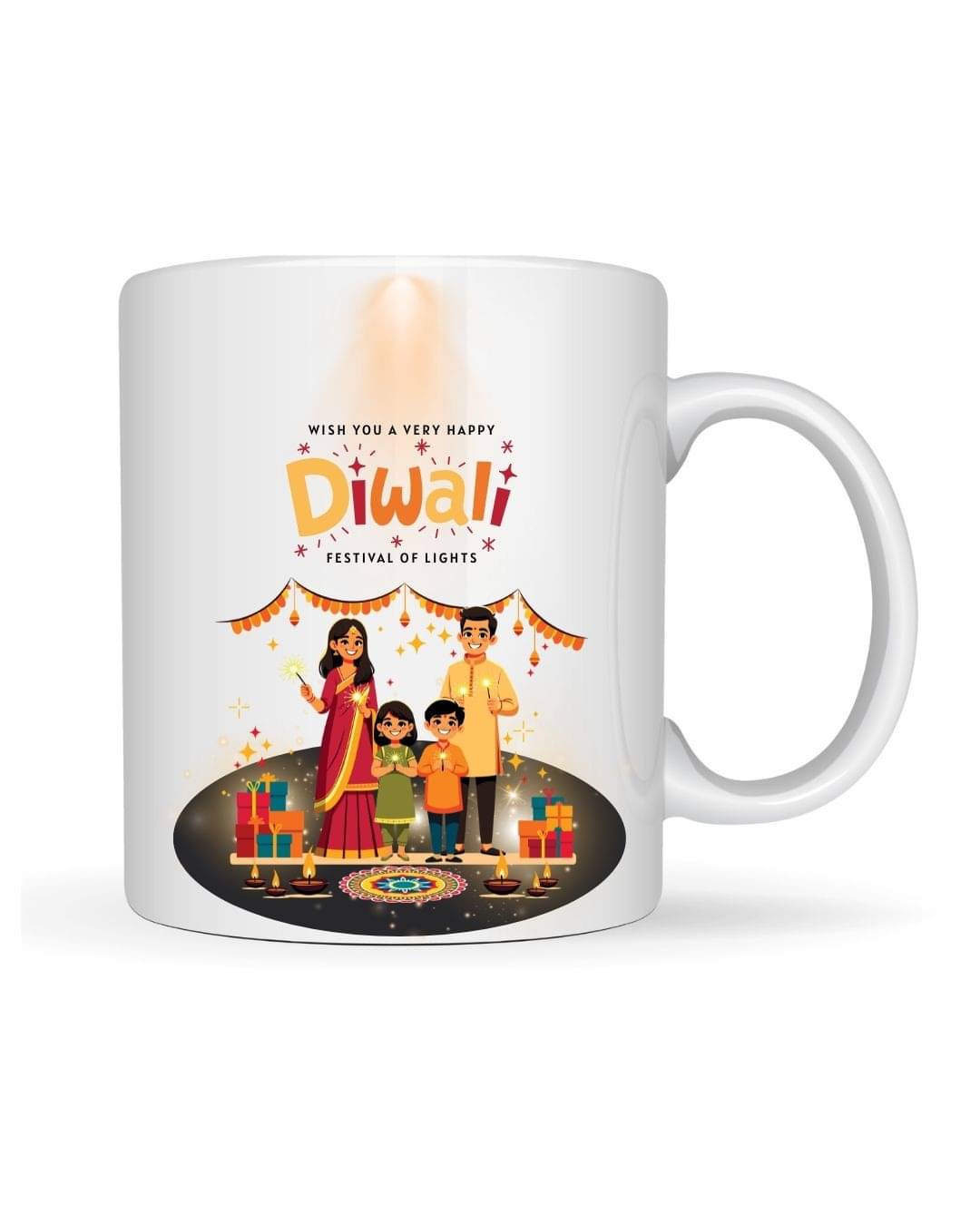     			Ridaa Diwali Special Mug Ceramic Coffee Mug 350 mL ( Pack of 1 )