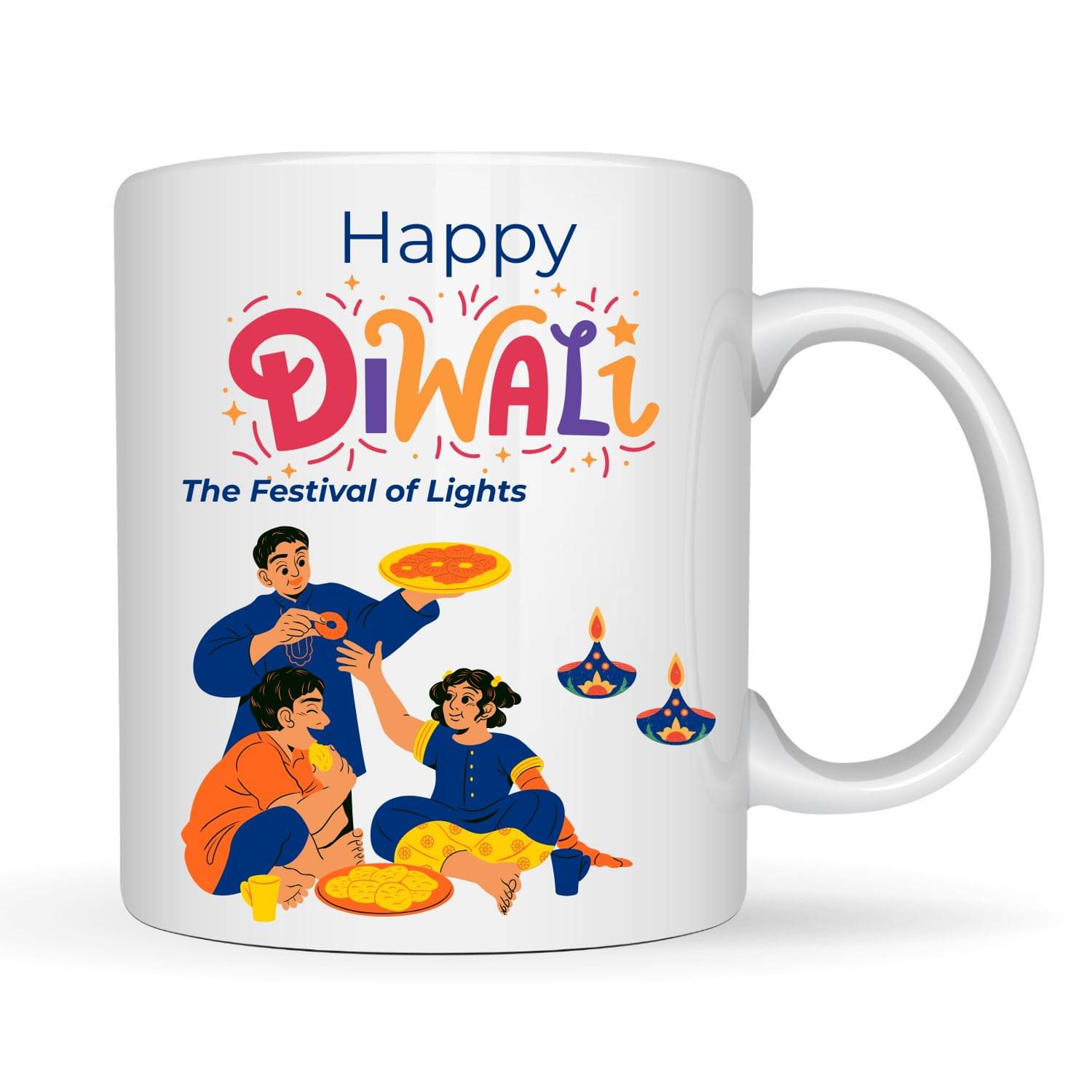     			Ridaa Diwali Special Mug Ceramic Coffee Mug 350 mL ( Pack of 1 )