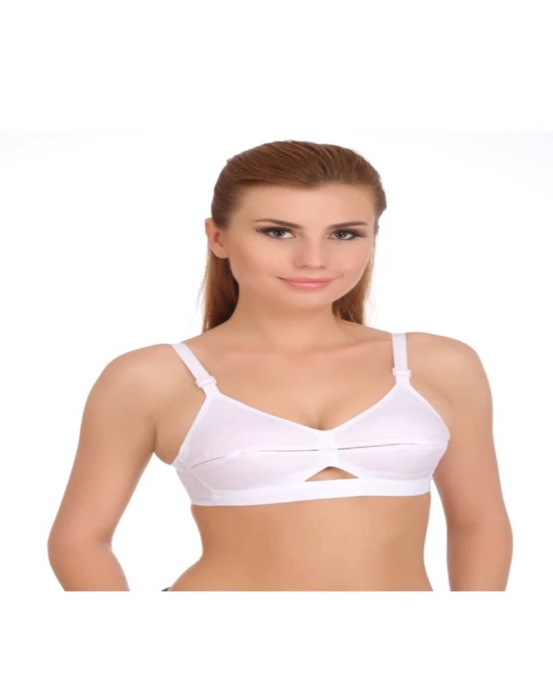     			Ronic Collections. Pack of 1 Cotton Non Padded Cupless Bra For Women ( White )