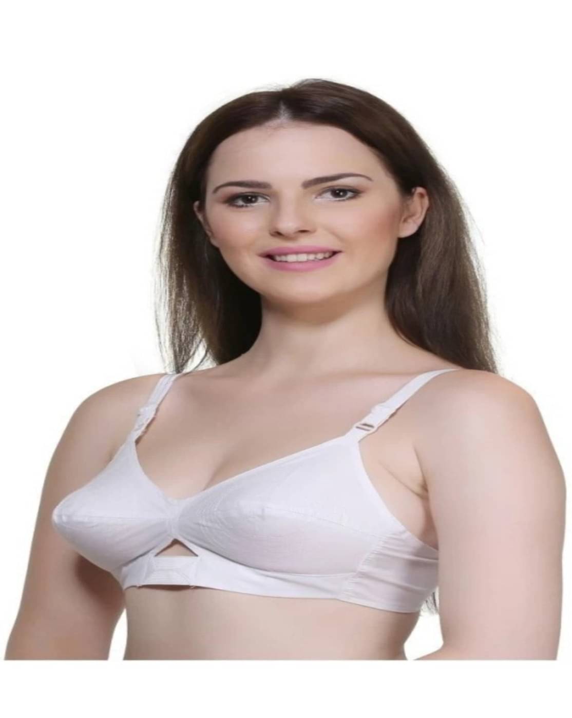    			Ronic Collections. Pack of 1 Cotton Non Padded Cupless Bra For Women ( White )
