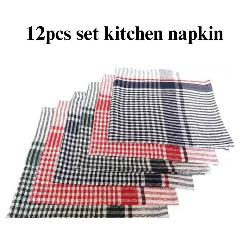     			SHREENATH SOLUTION Set of 12 Cotton Napkin