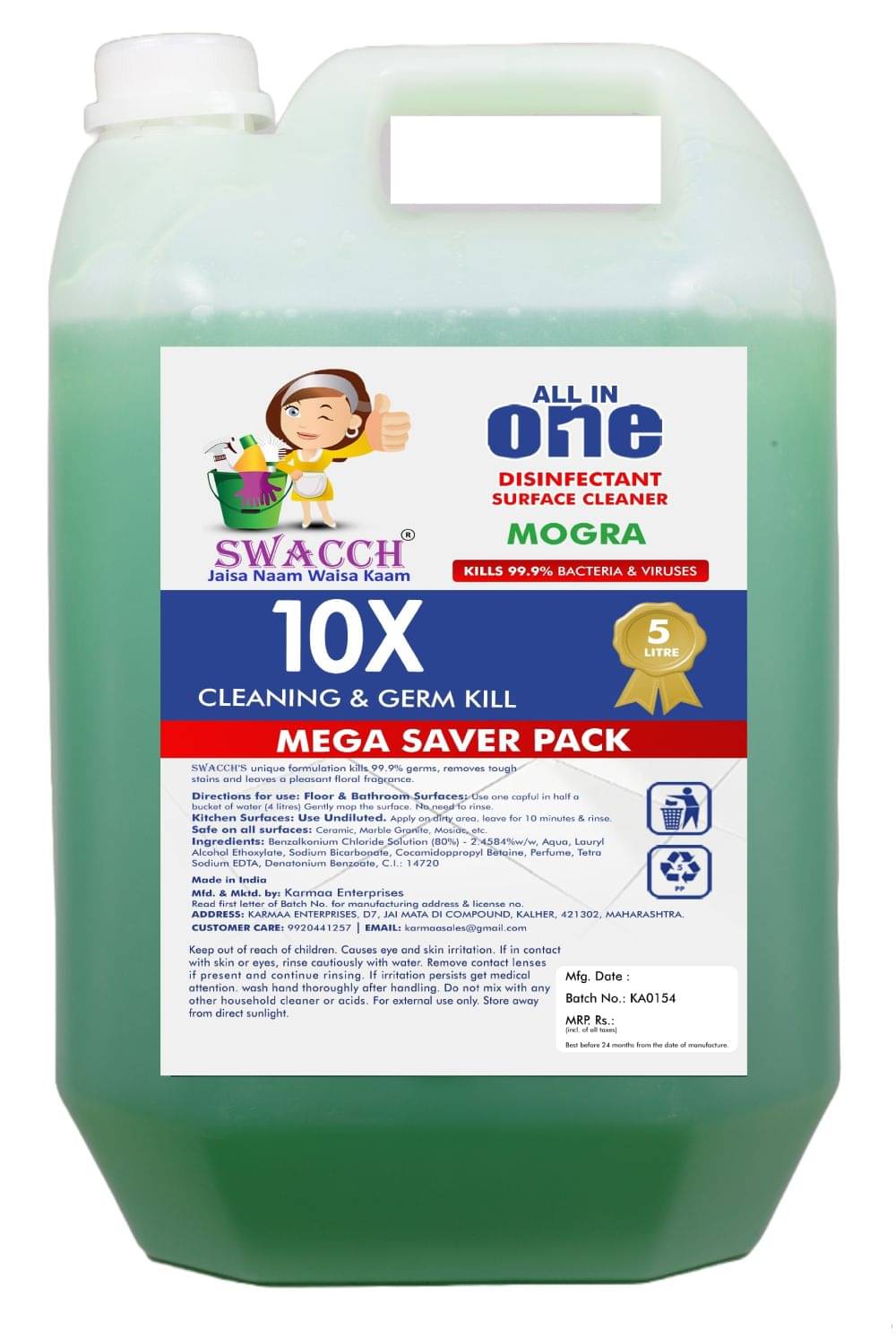     			SWACCH Floor Cleaner Mogra 5 L