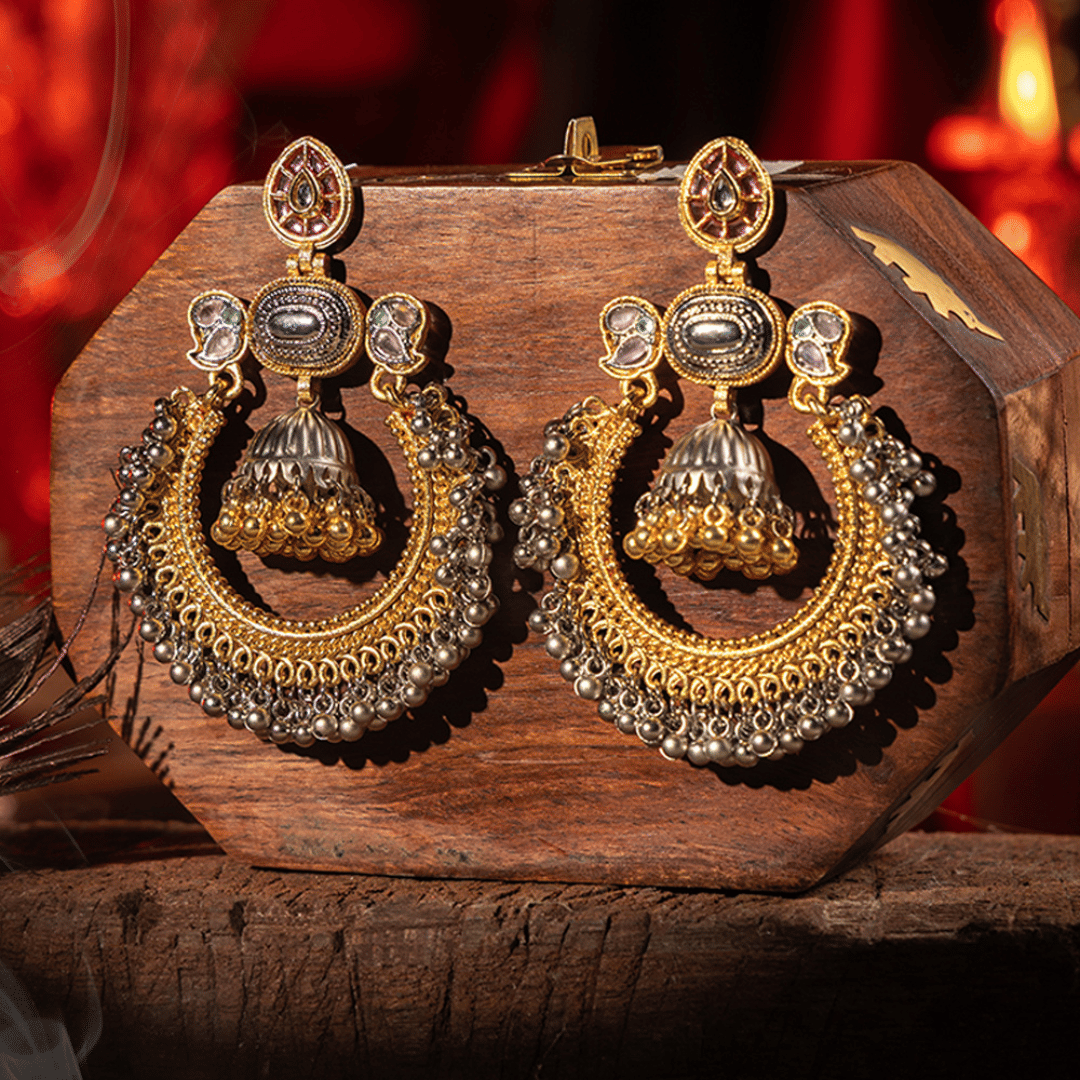     			She store Multi Color Jhumki Earrings ( Pack of 1 )