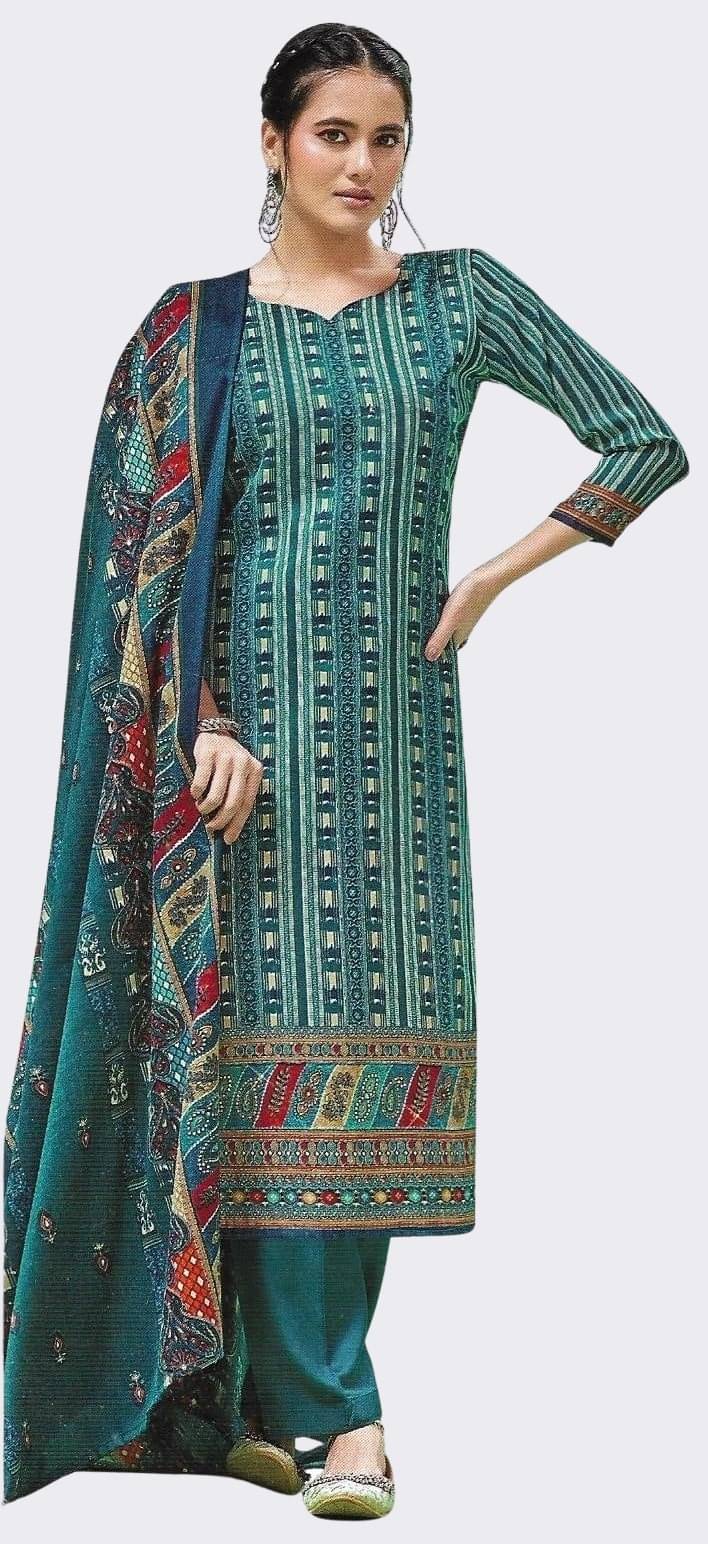     			Soul Essence Women Woollen Unstitched Dress Material ( Blue )