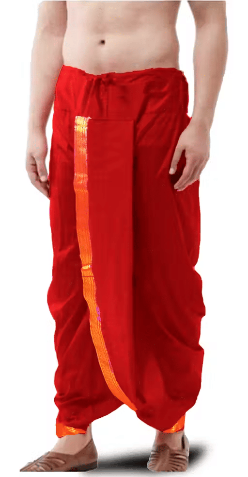     			Spewim Polyester Men's Dhoti Red ( Pack of 1 )