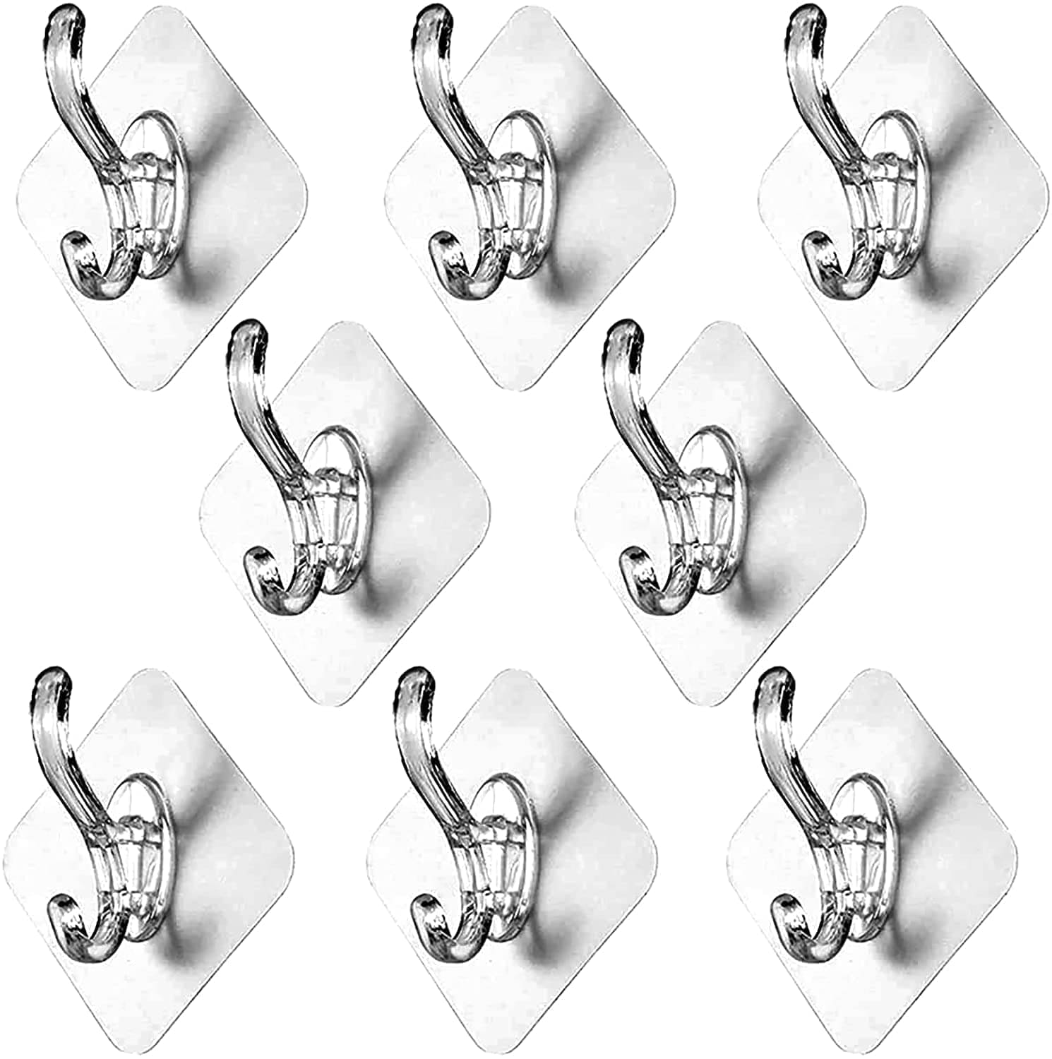     			Spiry Self Adhesive Wall Hooks Hanger Hook for Bathroom & Kitchen Multi-Purpose Use Heavy Duty Waterproof and Rustproof Upto10KG (Cross Hook, 10PCS)