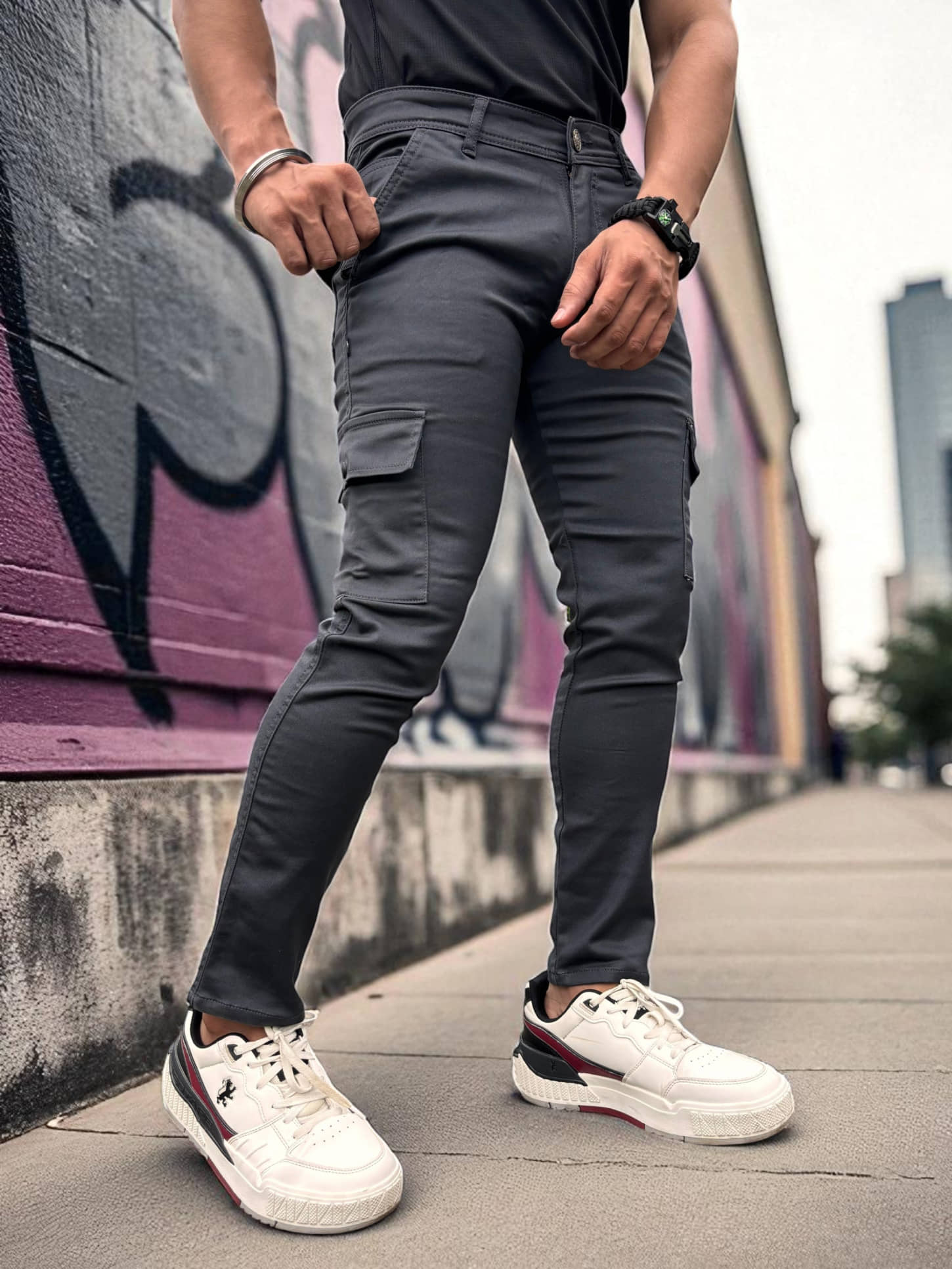 Styzon Slim Fit Clean Look Men's Jeans - Dark Grey ( Pack of 1 ) - Jeans | Buy online on ZillyBuy
