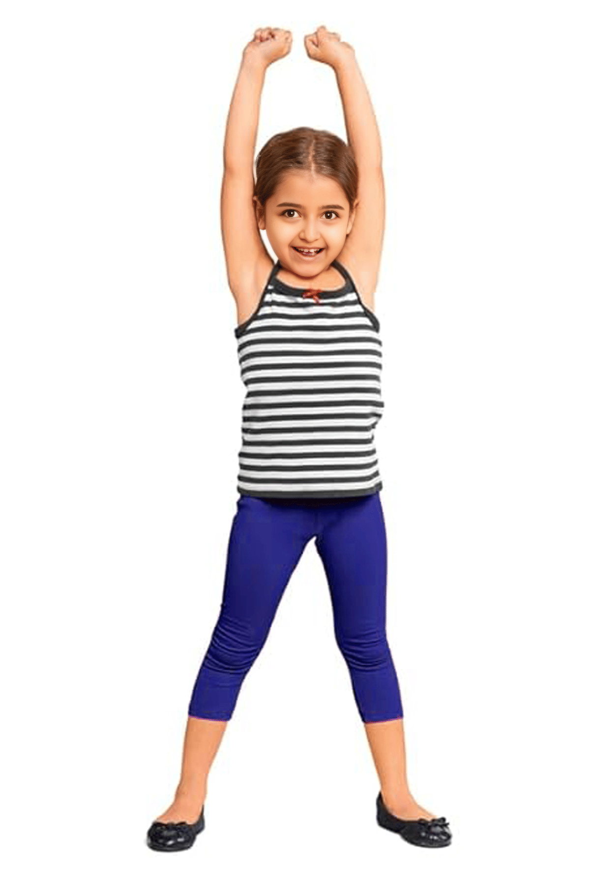 Tik Tok wears Pack of 1 Girls Cotton Blend Capris ( Blue )     			Tik Tok wears Pack of 1 Girls Cotton Blend Capris ( Blue )