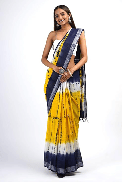     			Vastukala Cotton Silk Printed Kanjeevaram Sarees With Unstitched Blouse Piece ( Yellow )