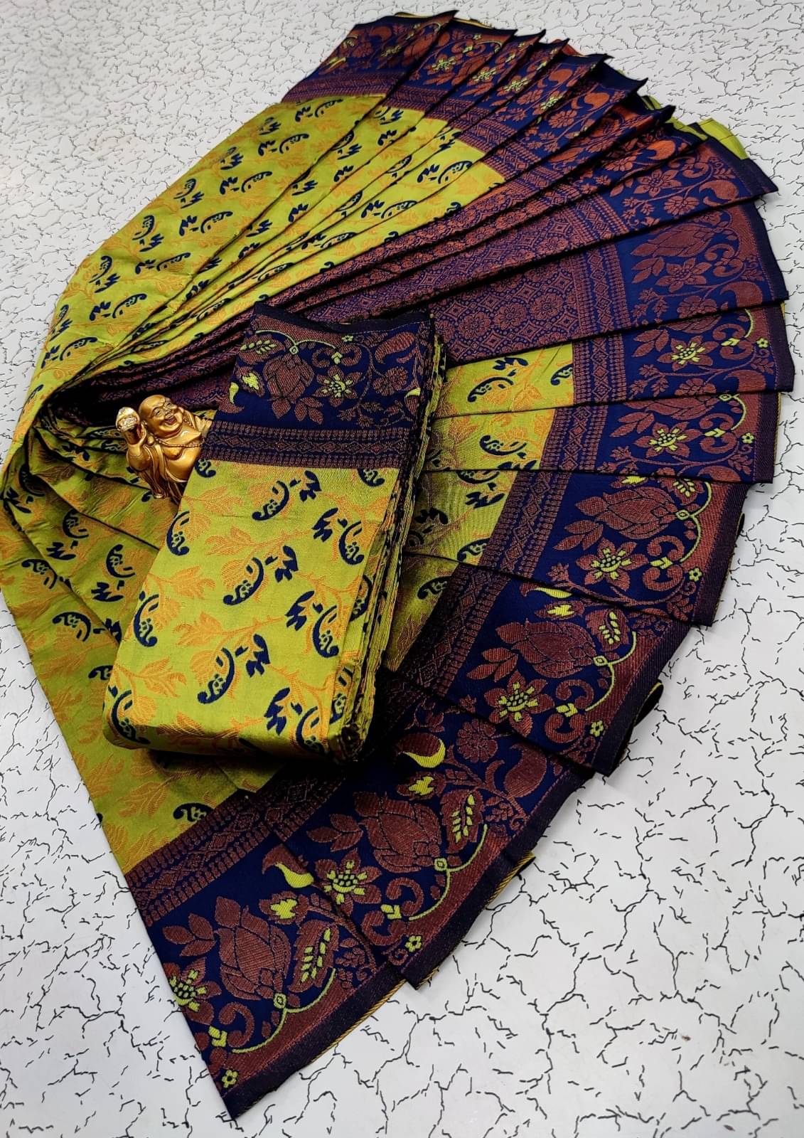     			Vastukala Silk Woven Kanjeevaram Sarees With Unstitched Blouse Piece ( Light Green )