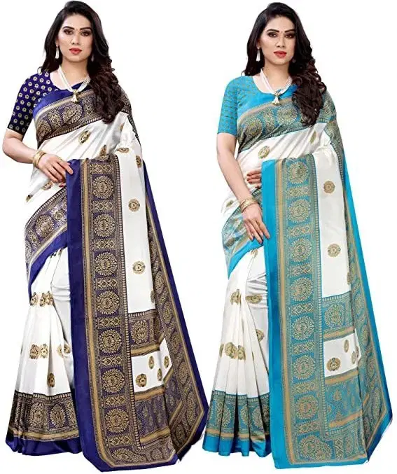     			Yashika Art Silk Printed Regular Saree With Unstitched Blouse Piece ( Multicolor )