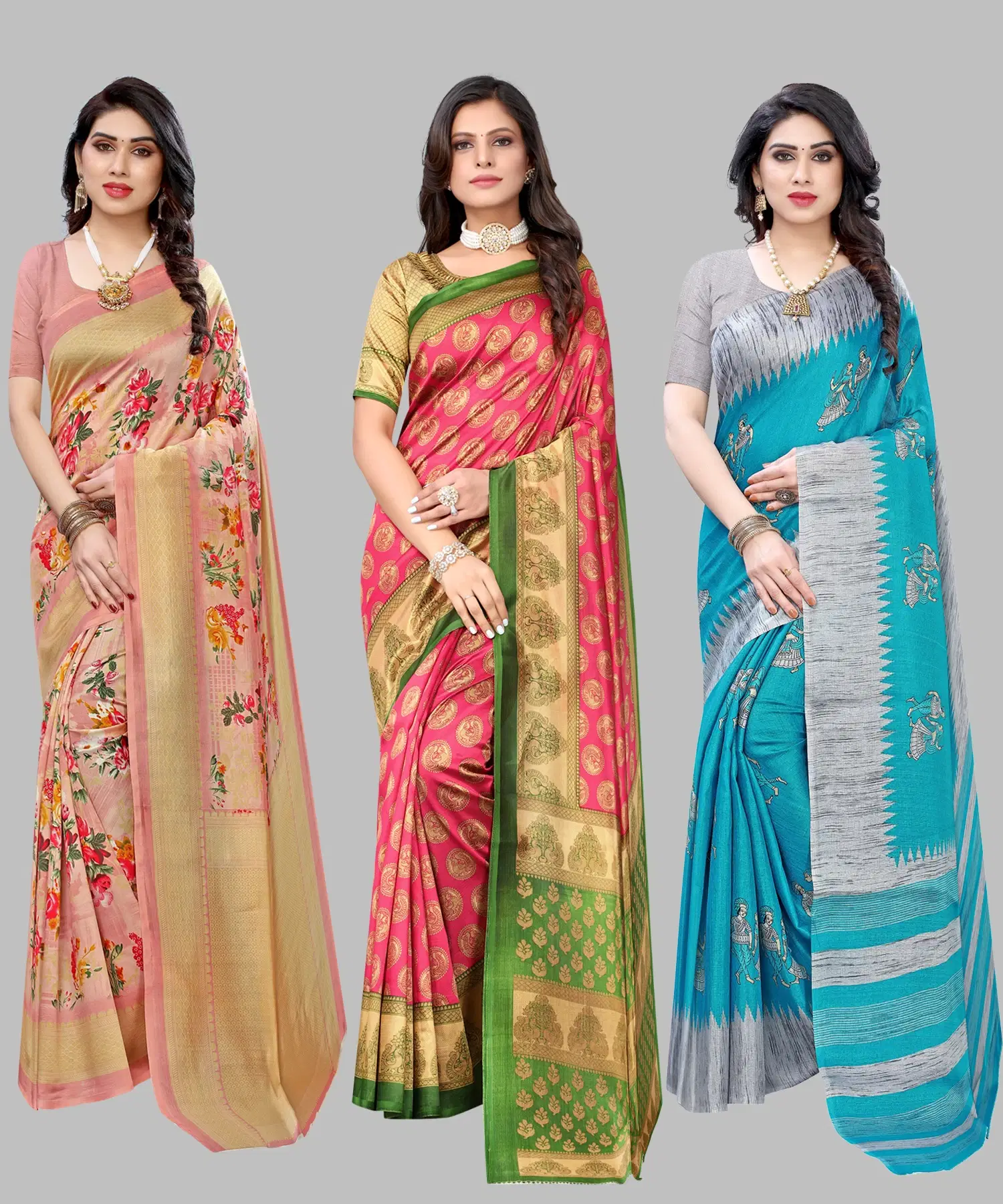 Yashika Art Silk Printed Regular Saree With Unstitched Blouse Piece ( Orange ) Yashika Art Silk Printed Regular Saree With Unstitched Blouse Piece ( Orange )
