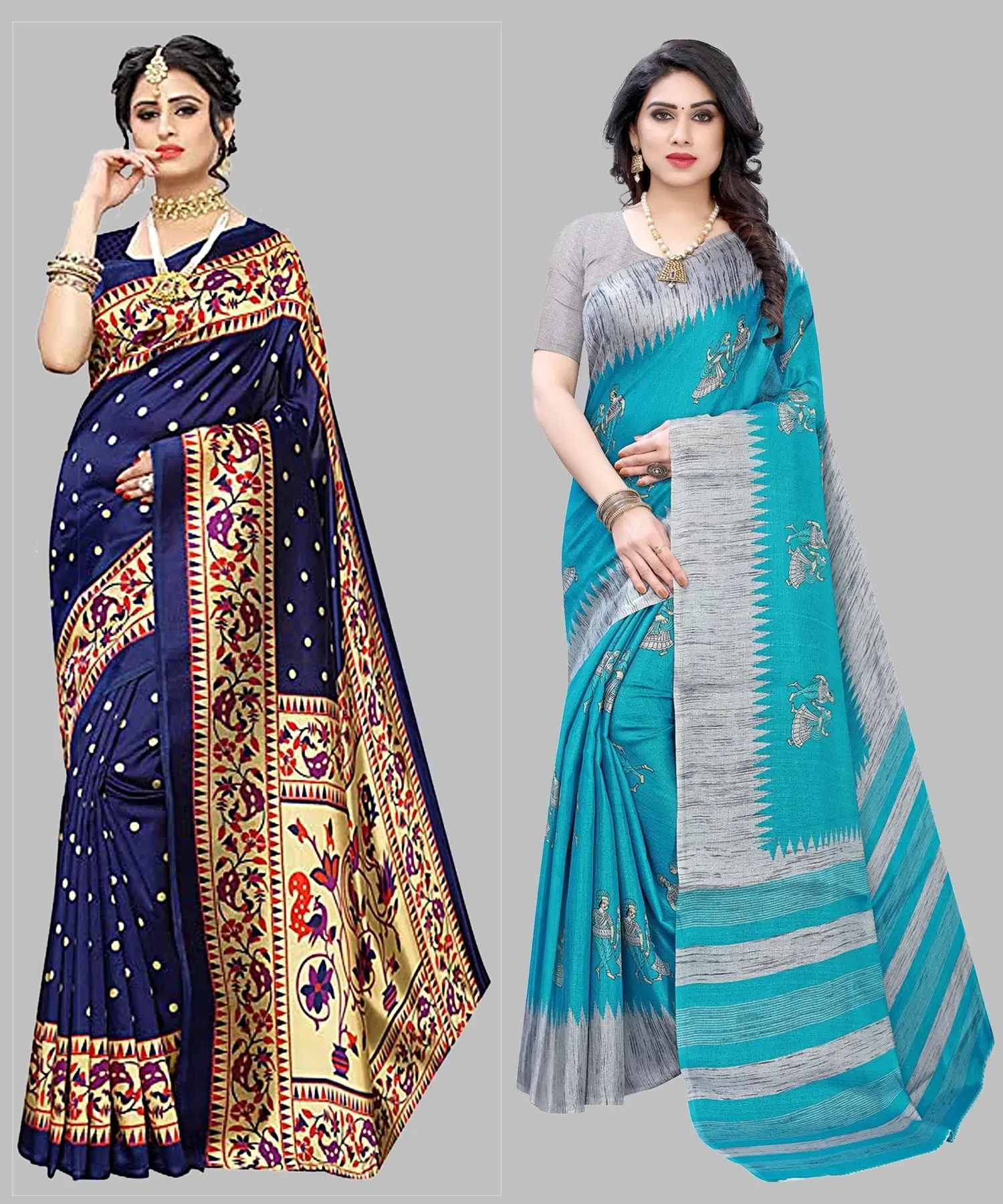     			Yashika Art Silk Self Design Regular Saree With Unstitched Blouse Piece ( Blue )