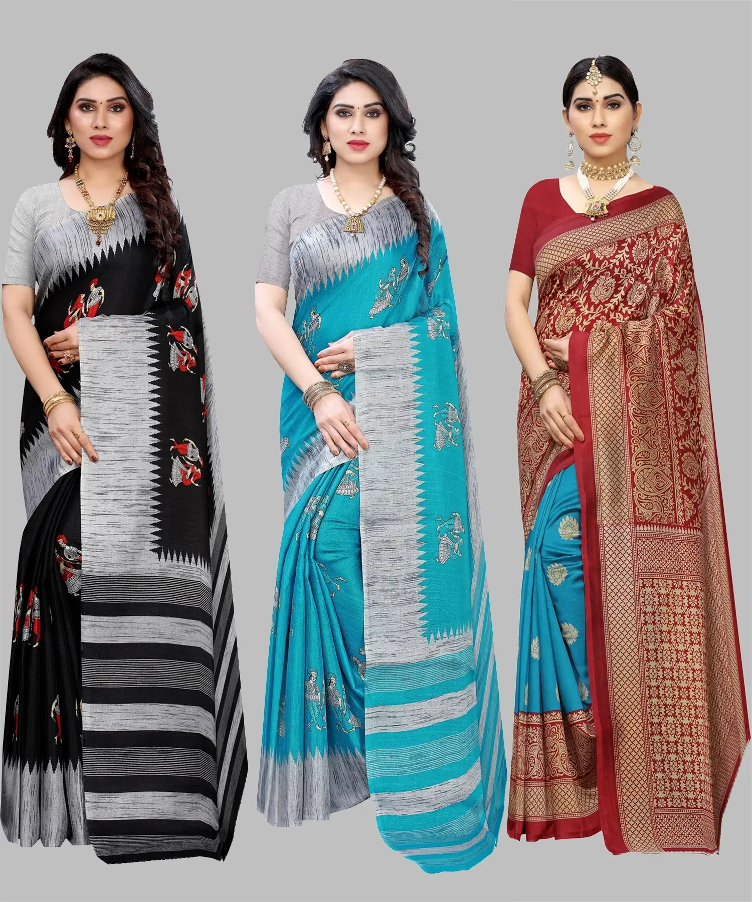     			Yashika Art Silk Woven Regular Saree With Unstitched Blouse Piece ( Black )
