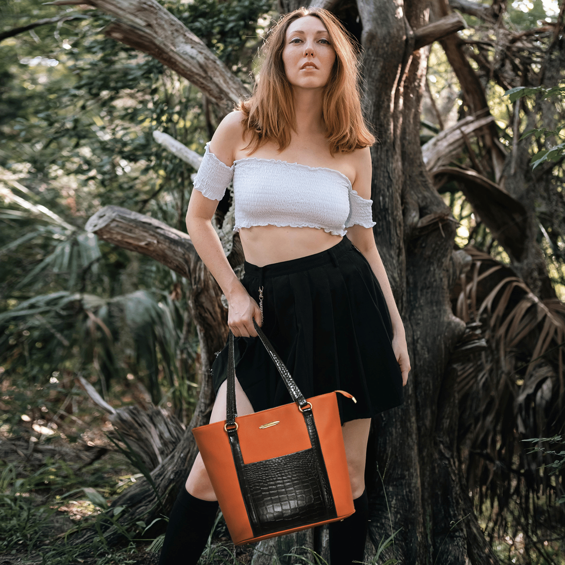     			classicove Tote Bag PU Set of 1 ( Brown,Black )