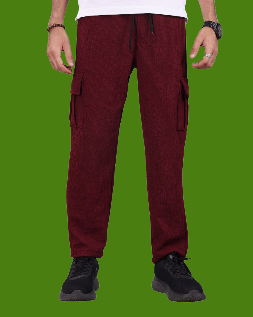     			ikigai Loose Men's Cargos - Maroon ( Pack of 1 )