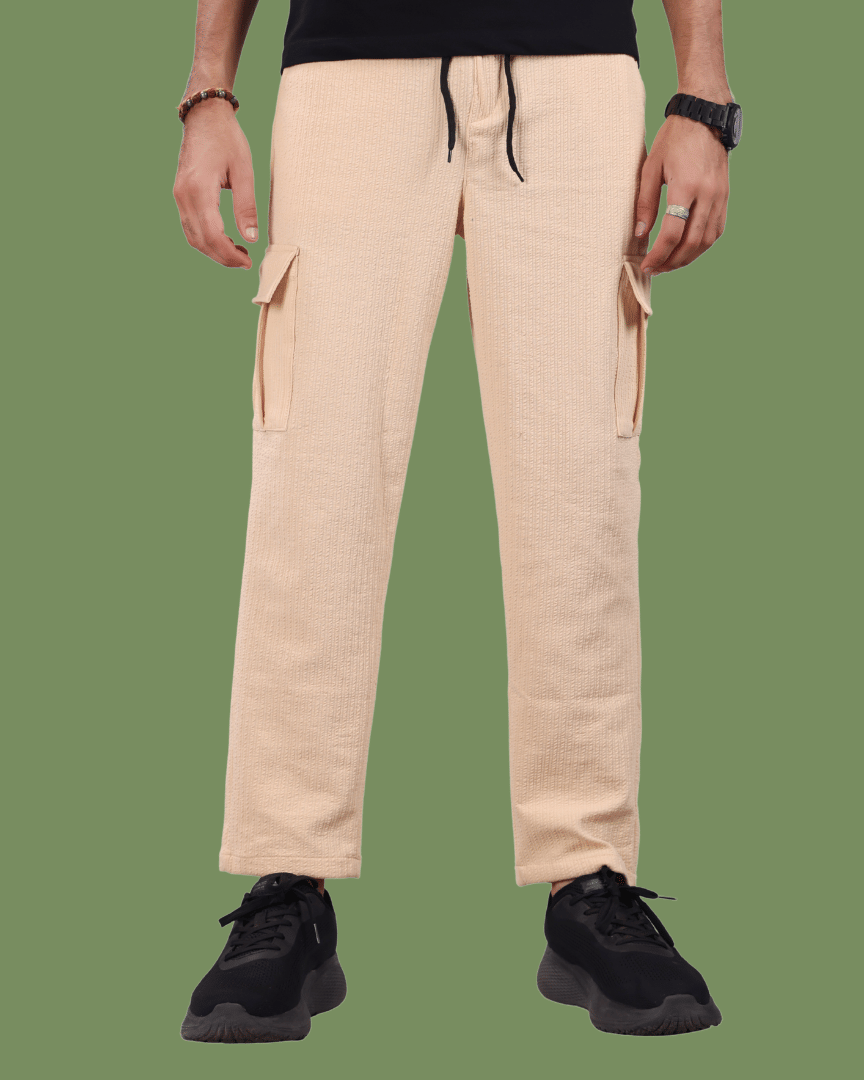 ikigai Loose Men's Cargos - Cream ( Pack of 1 ) ikigai Loose Men's Cargos - Cream ( Pack of 1 )