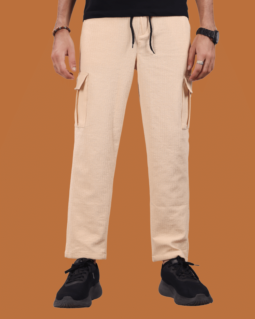ikigai Loose Men's Cargos - Cream ( Pack of 1 ) ikigai Loose Men's Cargos - Cream ( Pack of 1 )