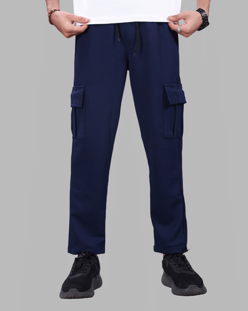     			ikigai Loose Men's Cargos - Blue ( Pack of 1 )
