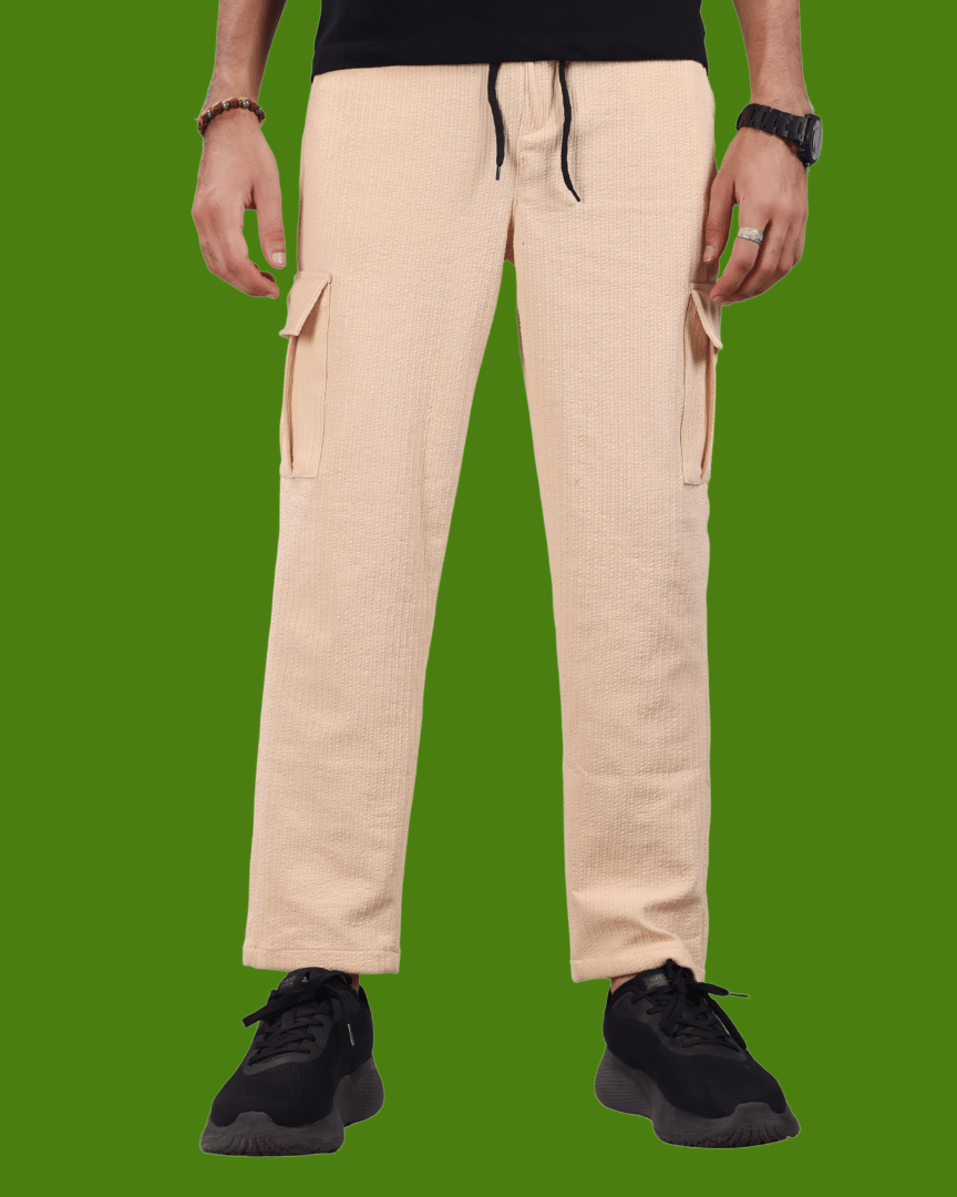 ikigai Loose Men's Cargos - Cream ( Pack of 1 )     			ikigai Loose Men's Cargos - Cream ( Pack of 1 )