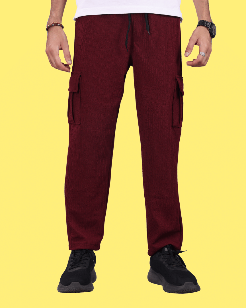     			ikigai Loose Men's Cargos - Maroon ( Pack of 1 )