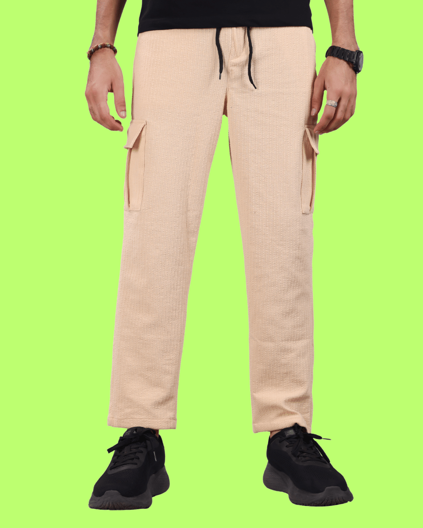 ikigai Loose Men's Cargos - Cream ( Pack of 1 ) ikigai Loose Men's Cargos - Cream ( Pack of 1 )