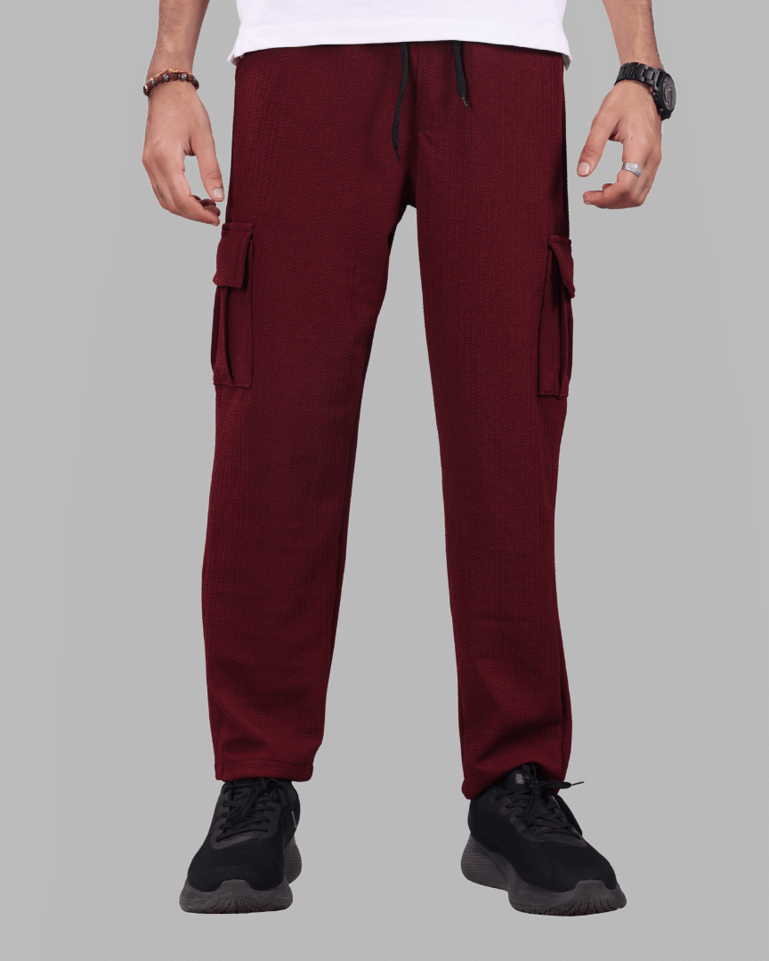     			ikigai Loose Men's Cargos - Maroon ( Pack of 1 )