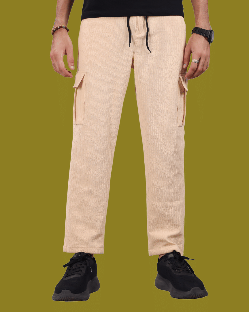 ikigai Loose Men's Cargos - Cream ( Pack of 1 ) ikigai Loose Men's Cargos - Cream ( Pack of 1 )