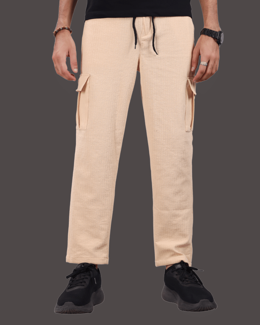 ikigai Loose Men's Cargos - Cream ( Pack of 1 )     			ikigai Loose Men's Cargos - Cream ( Pack of 1 )