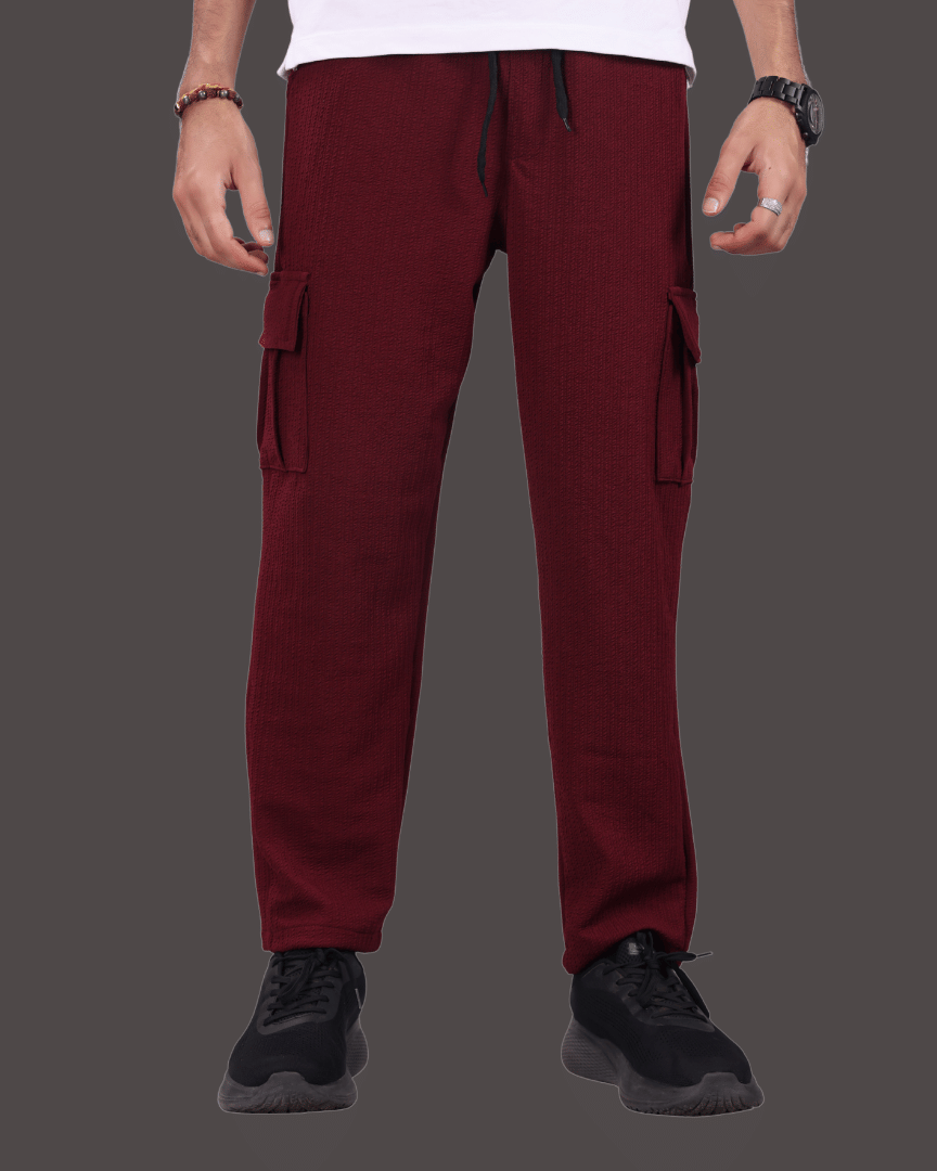     			ikigai Loose Men's Cargos - Maroon ( Pack of 1 )