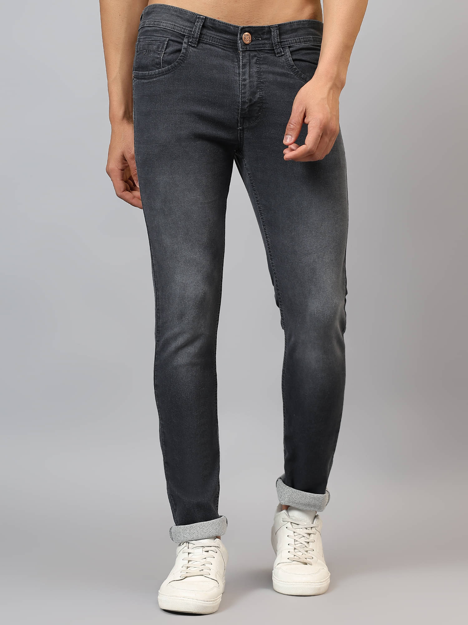     			plounge Slim Fit Clean Look Men's Jeans - Black ( Pack of 1 )