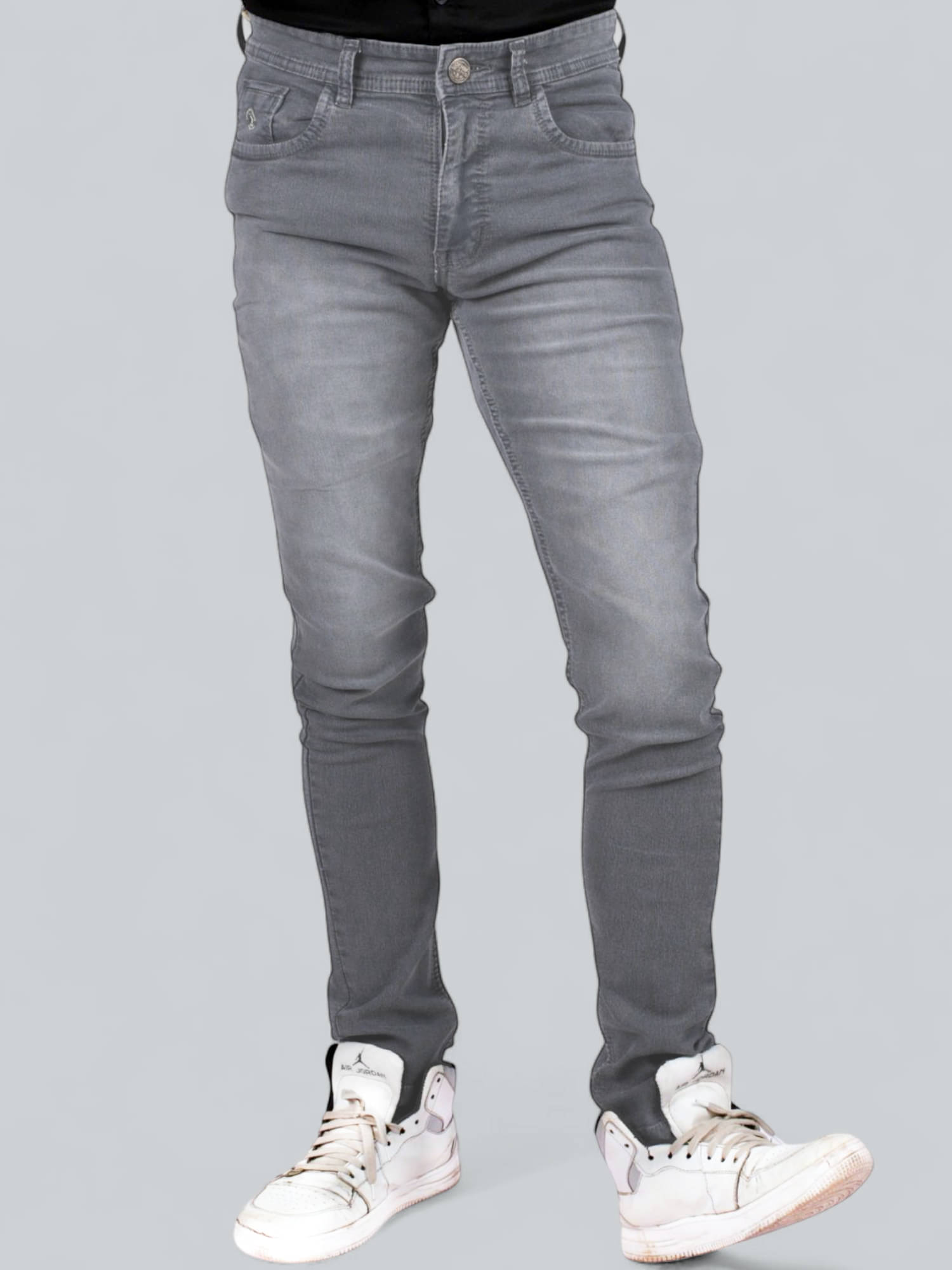 plounge Slim Fit Faded Men's Jeans - Grey ( Pack of 1 ) plounge Slim Fit Faded Men's Jeans - Grey ( Pack of 1 )