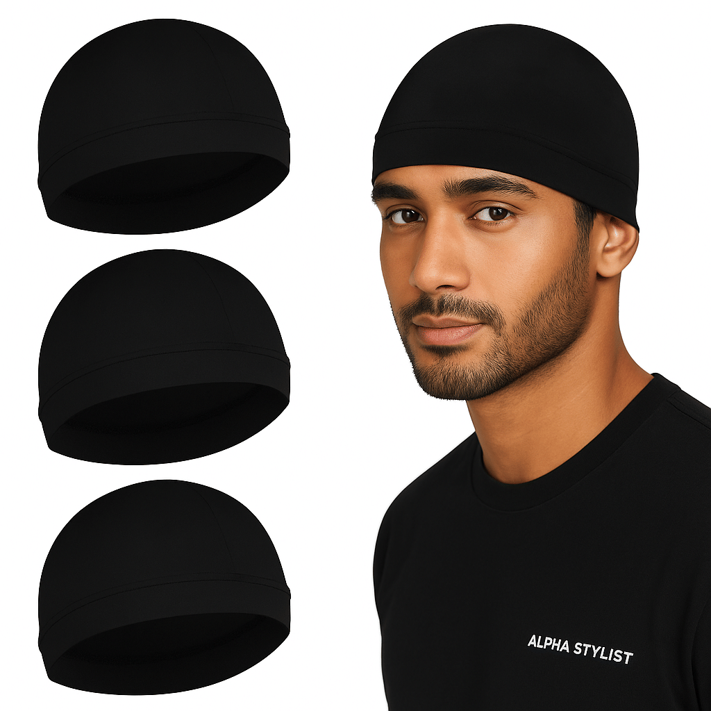 ALPHA STYLIST Pack of 3 Cotton Men's Cap ( Black ) ALPHA STYLIST Pack of 3 Cotton Men's Cap ( Black )