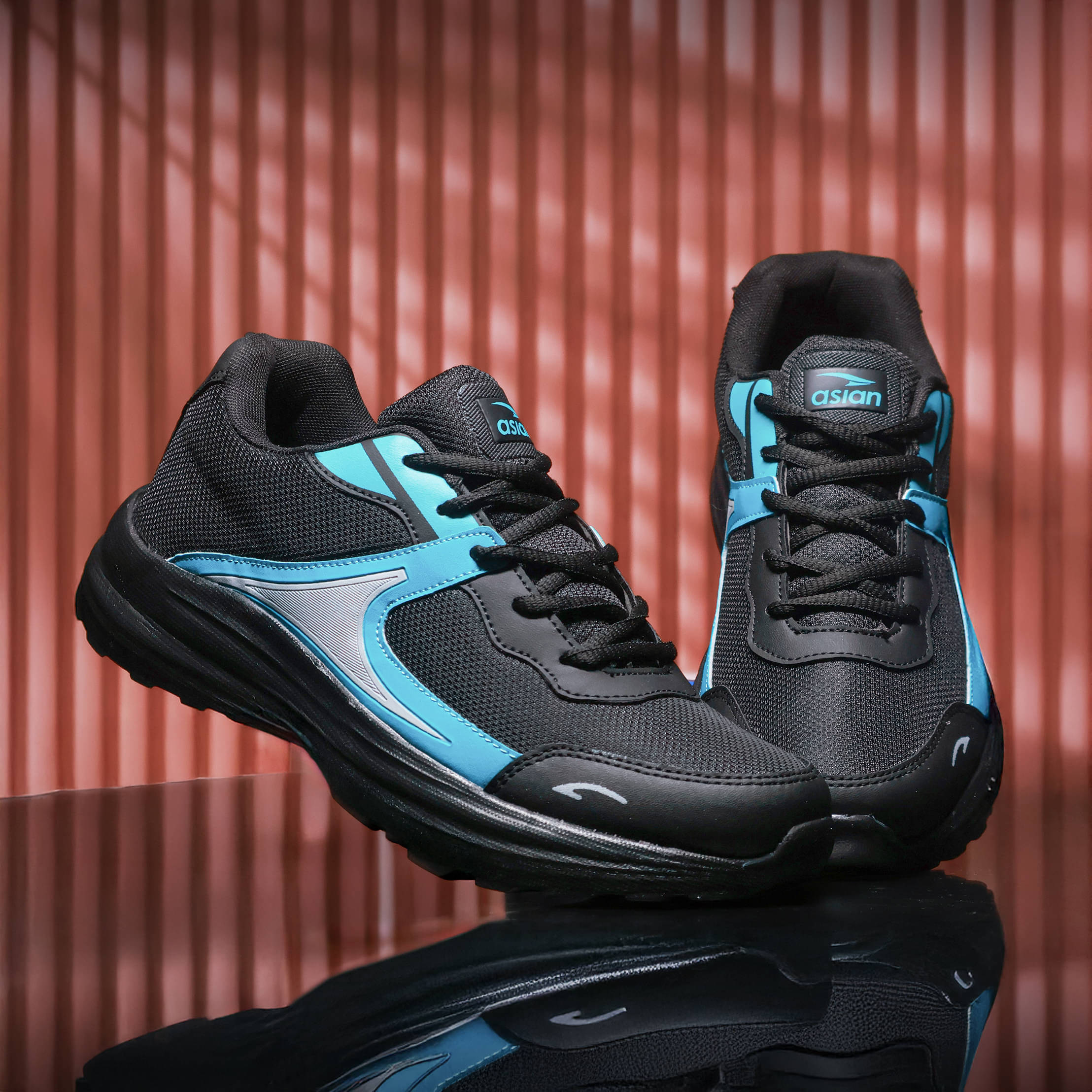     			ASIAN TOOFAN-07 Black Men's Sports Running Shoes