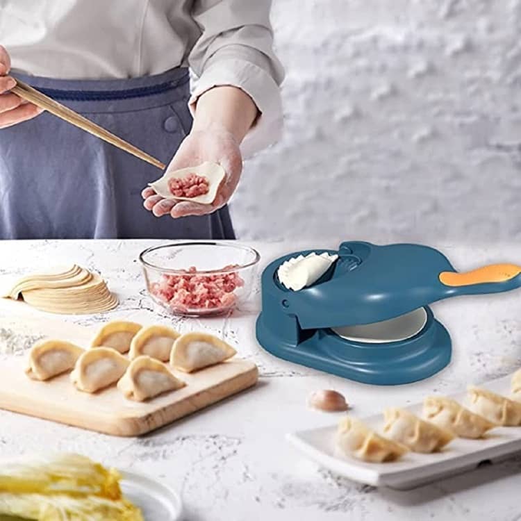 Analog Kitchenware 2 In 1 Plastic Puri/Gujiya/Samosa/Ghughra/Skin Dumpling Press/Momos Maker
