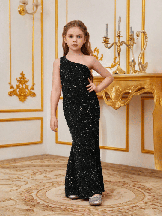     			BAHUCHARAJI ENTERPRISE Velvet Dress For Girls ( Pack of 1 , Black )