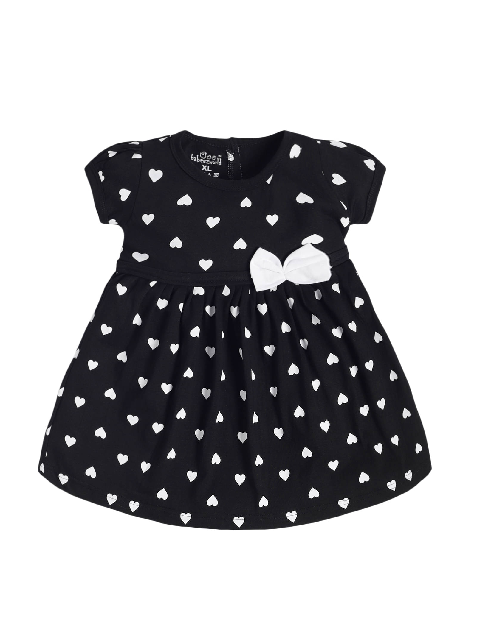     			Babeezworld Cotton Frock For Girls ( Pack of 1 , Black )