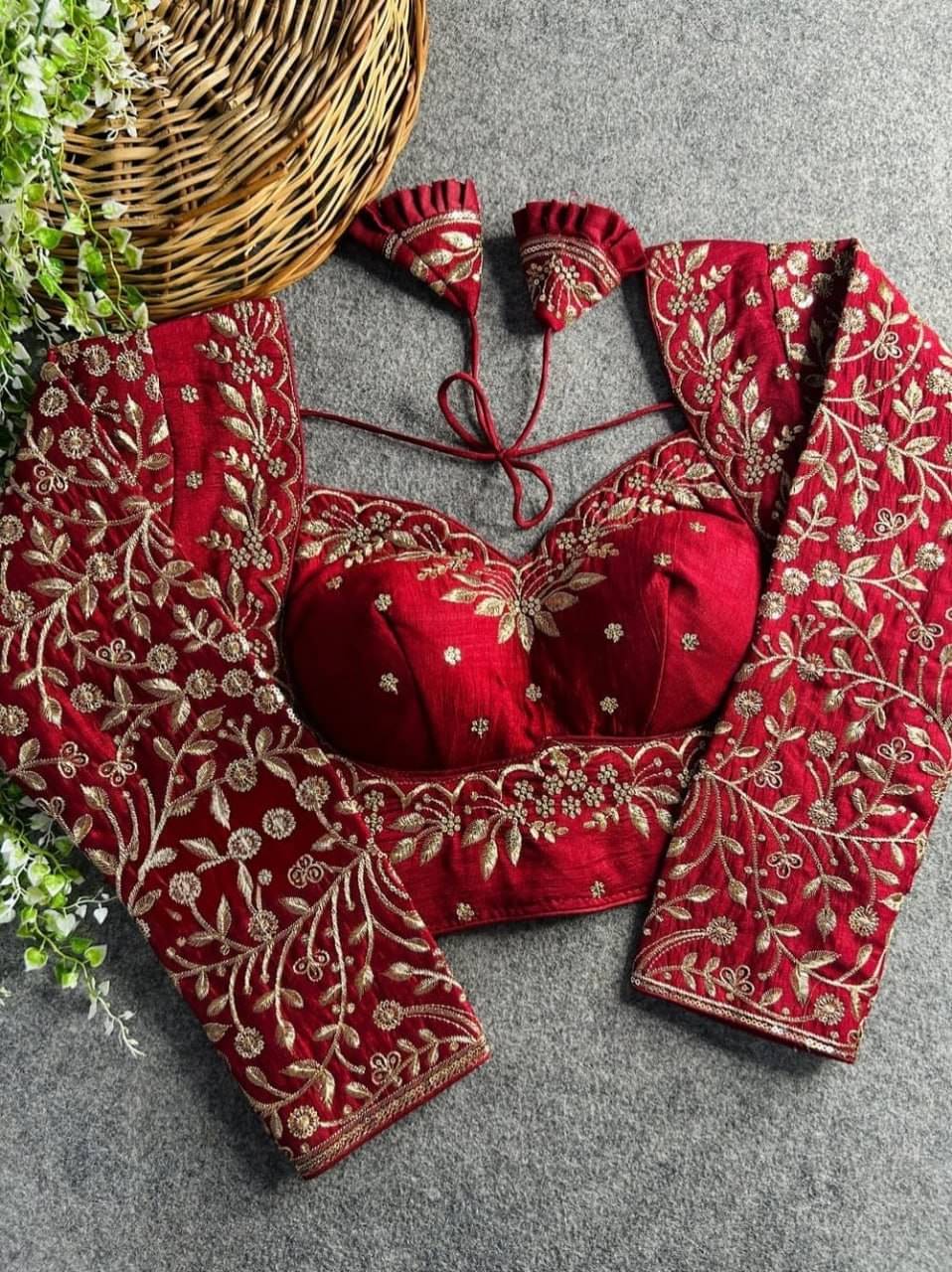 Bigbest Feb Art Silk Readymade with Pad V-Neck Women's Blouse ( Maroon )     			Bigbest Feb Art Silk Readymade with Pad V-Neck Women's Blouse ( Maroon )