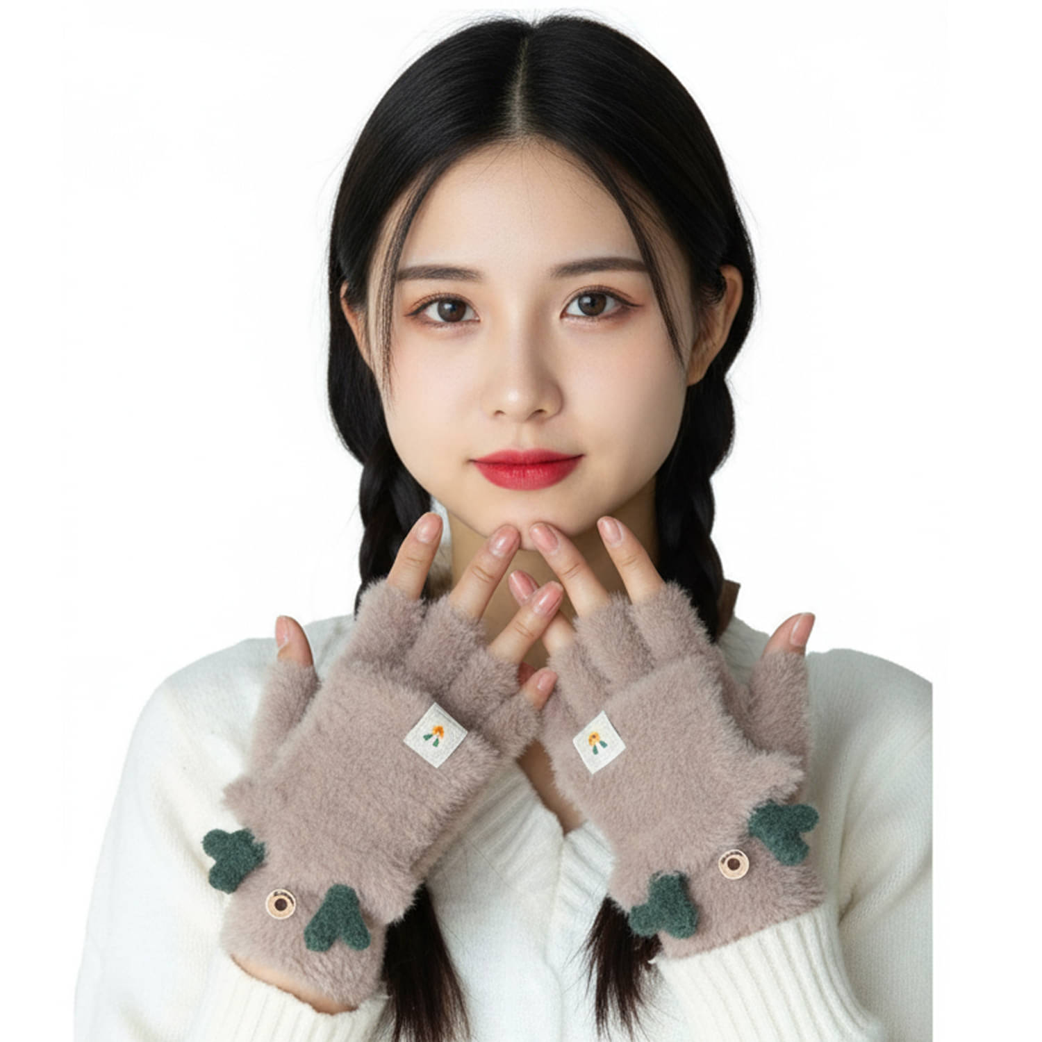     			Bizarro.in Brown Women's Woollen Gloves ( Pack of 1 )