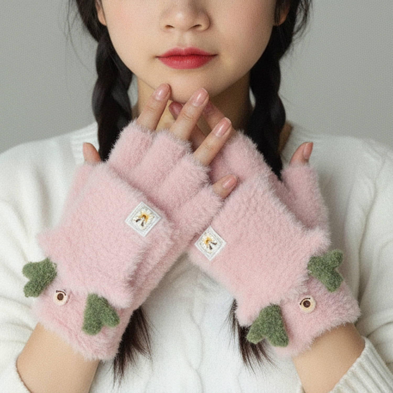    			Bizarro.in Pink Women's Woollen Gloves ( Pack of 1 )