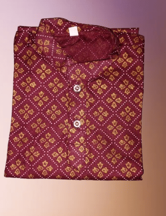     			Digimart Boys Cotton Blend Maroon Kurta Pyjama Set ( Pack of 1 )
