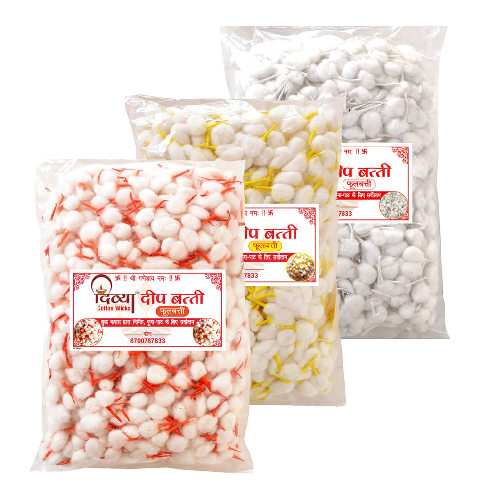     			Divya Cotton Wicks Round Cotton Wicks 400-600 Pieces ( Pack of 3 )